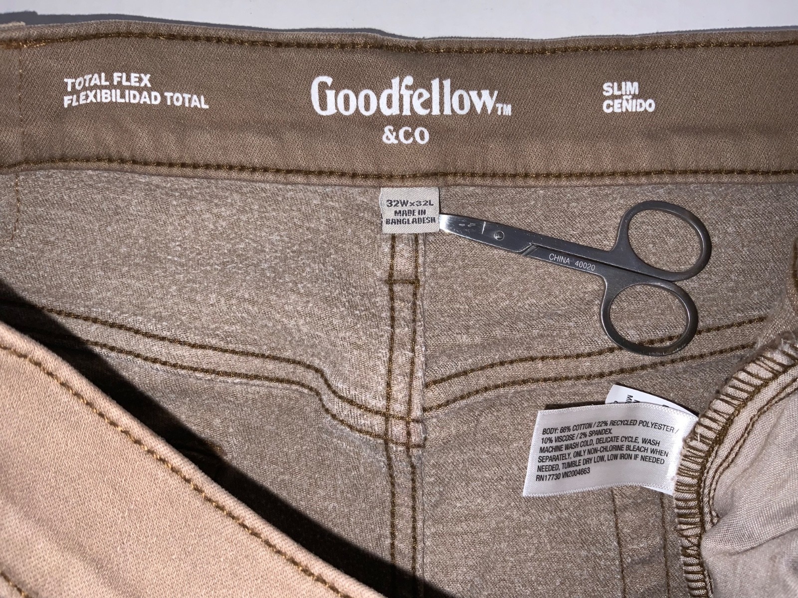 Goodfellow Denim Jeans BROWN SLIM hip thigh & leg 32 x 32 or 34 x 30 Total flex