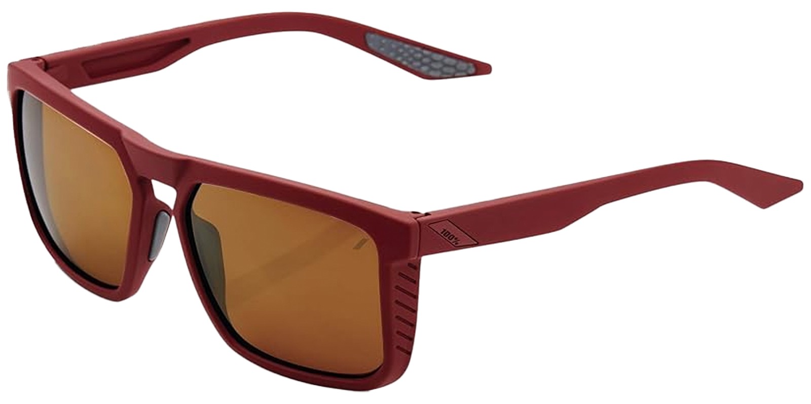 100% Renshaw Men’s Crimson Modern Square Sport Sunglasses – 60021-00003