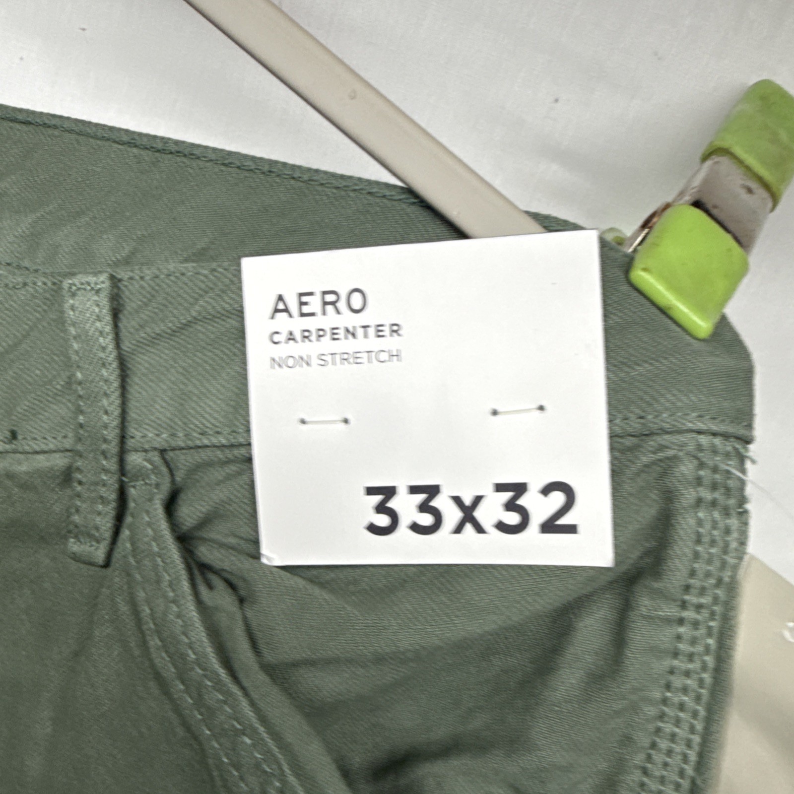 Aero Aeropostale Carpenter Non Stretch Mens Jeans 33×32 Green