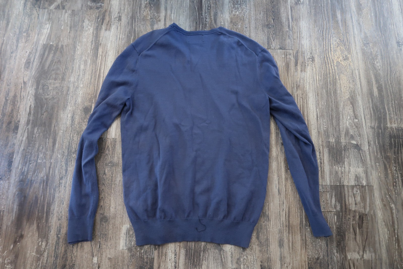 Black Brown 1826 Navy Blue Vneck Mens Sweatshirt Medium