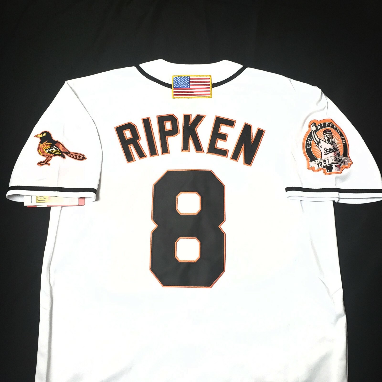 Cal Ripken Jr Baltimore Orioles 2001 Men’s Home White Baseball Button-Up Jersey