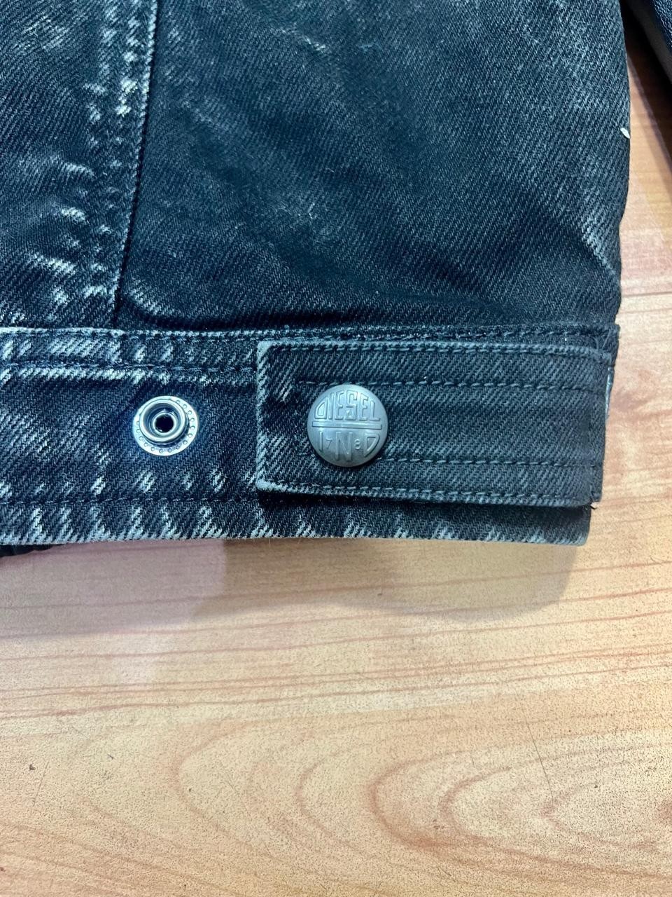 Diesel Men Hooded Leather Jacket Size M