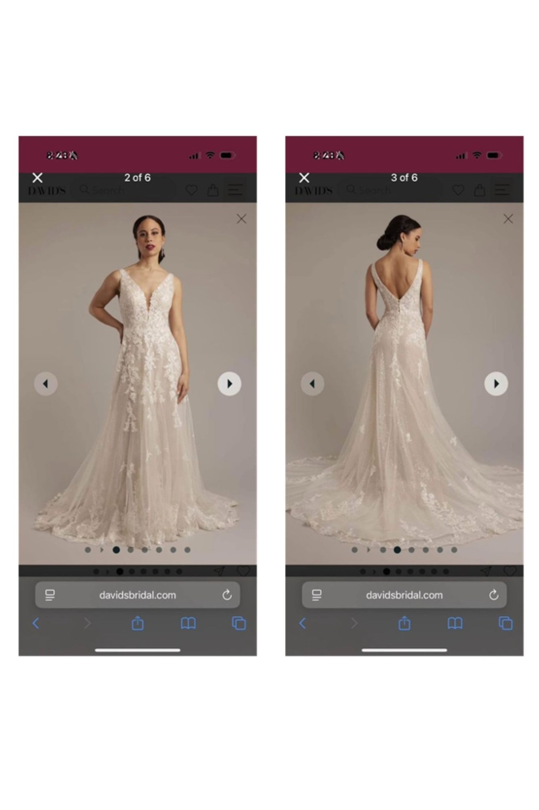 Galina Signature Wedding Dress Tulle Pluging Tankl size 10 A Line