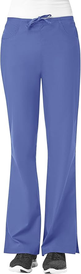 Maevn Core Women 9026 Flare Leg Scrub Pants Elastic Drawstring Back Size XXS-XXL