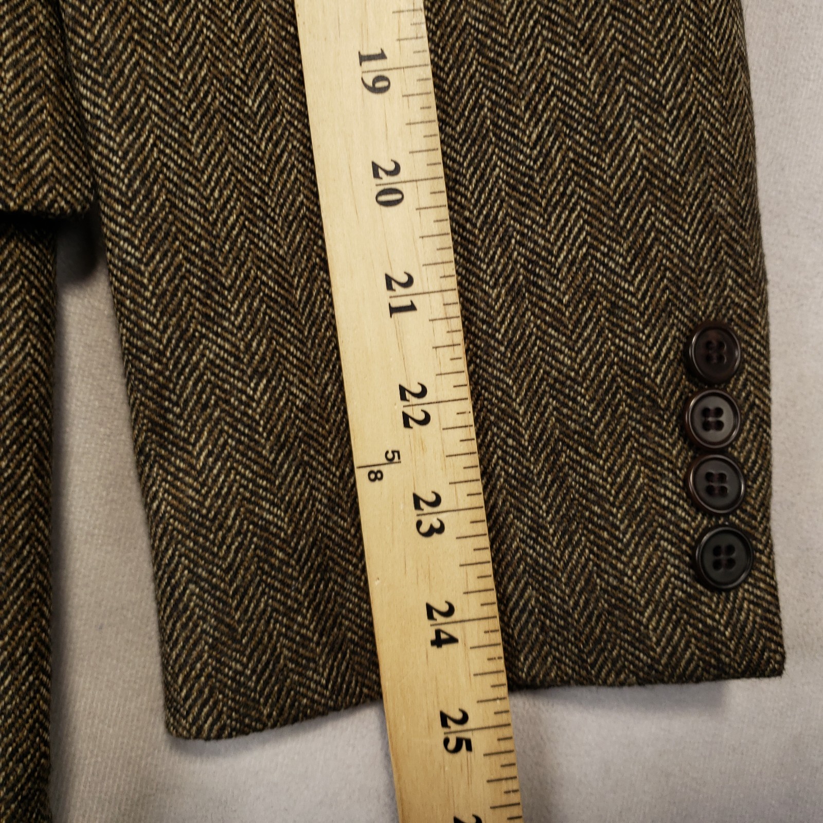 J Crew Oarsman Vtg Tweed Blazer Mens 41R Wool Two Button Single Vented Made USA