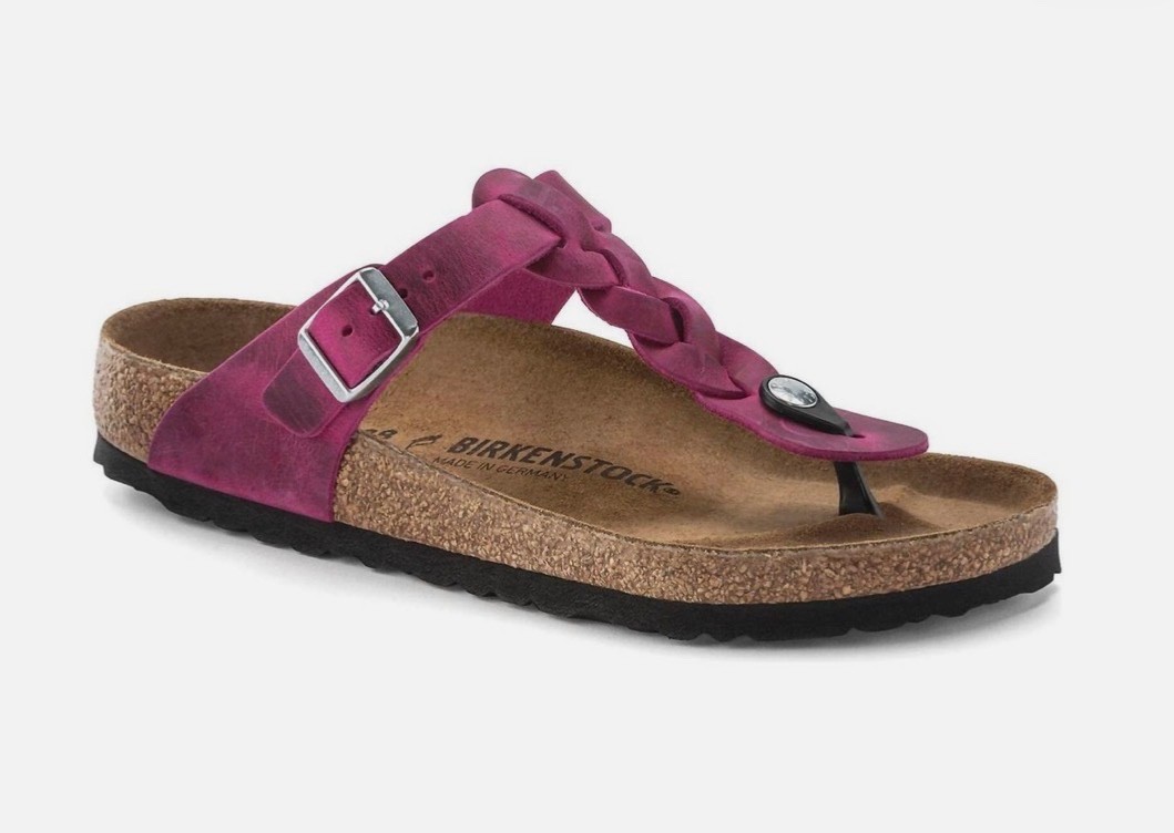Birkenstock Women’s Gizeh Braided Festival Oiled Leather Sandal Fuchsia