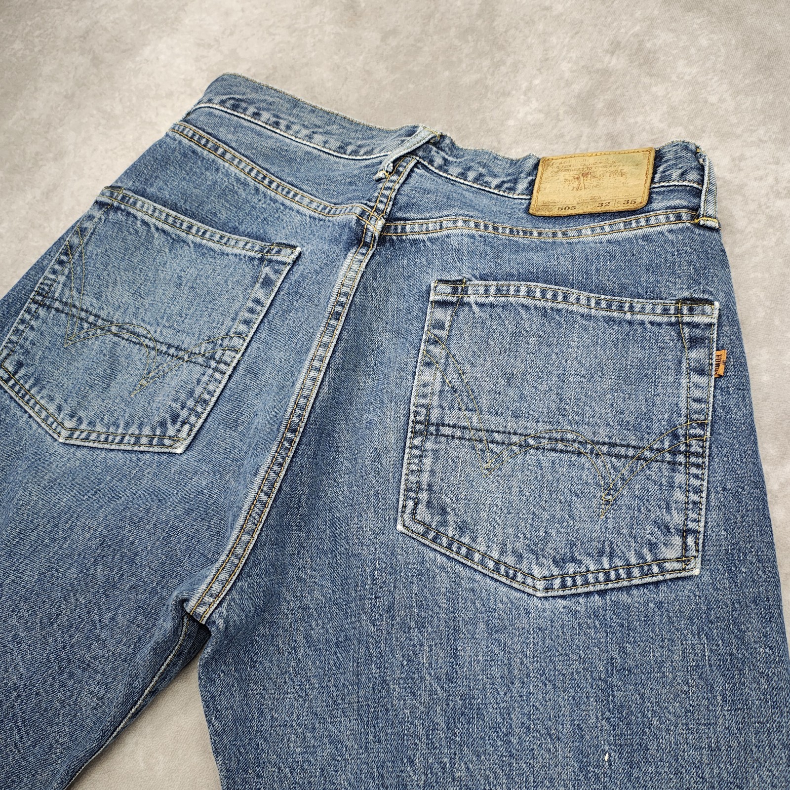 80s-90s VINTAGE edwin jeans men 505 W32 L30 made in Japan denim【E065】