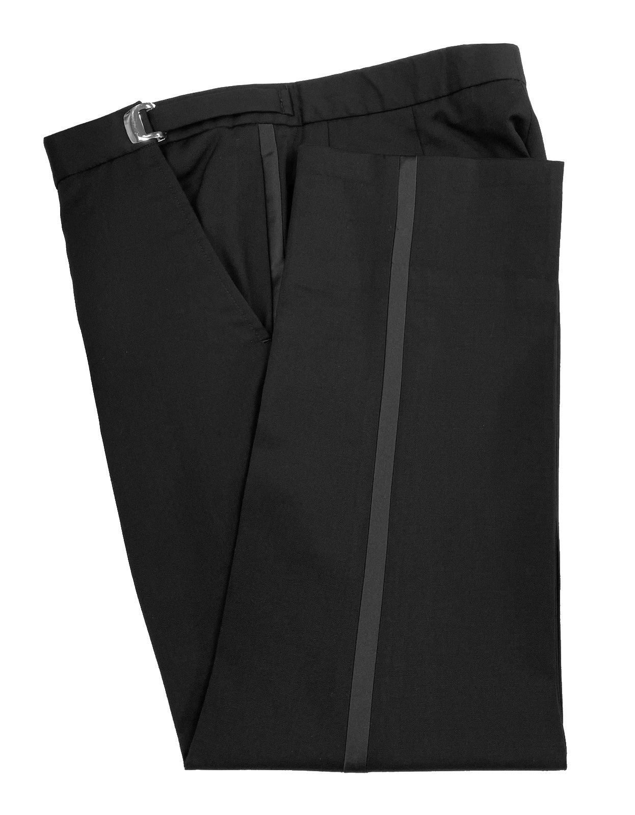Men’s Calvin Klein Rome Tuxedo Jacket & Pants Black Wool Satin Trim 42L / 35W