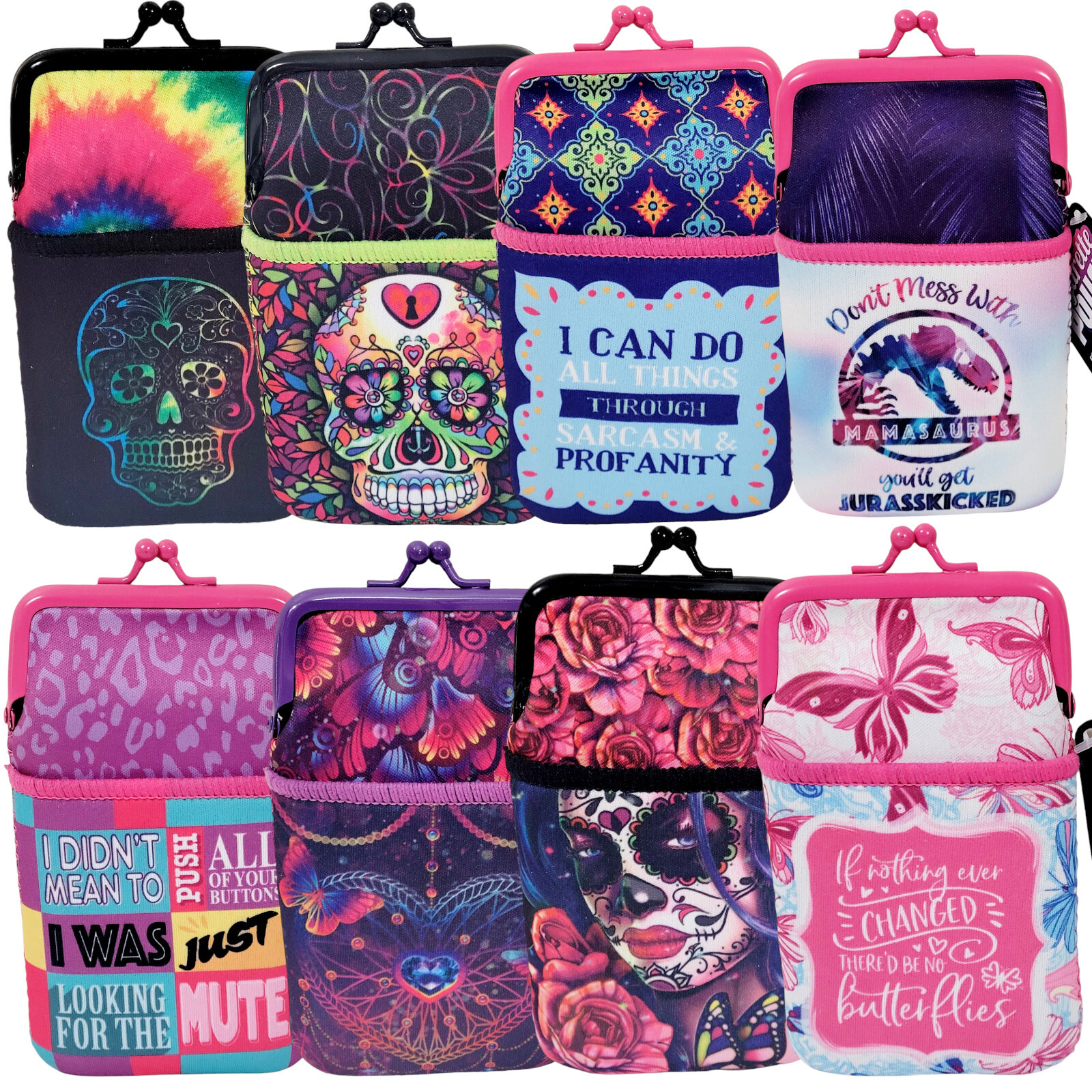 Womens FUN Cigarette Cases for 100s and Shorts Soft Twist Clasp Fun