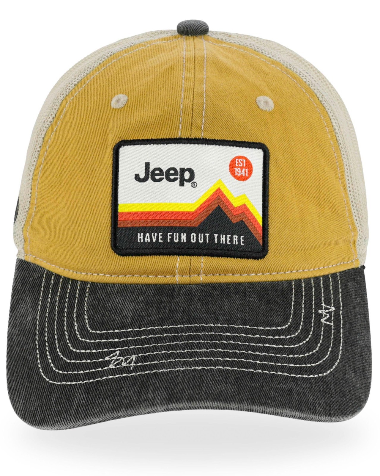 Unstructured Adjustable Snapback Trucker Hat – Garment Washed Baseball Cap for M