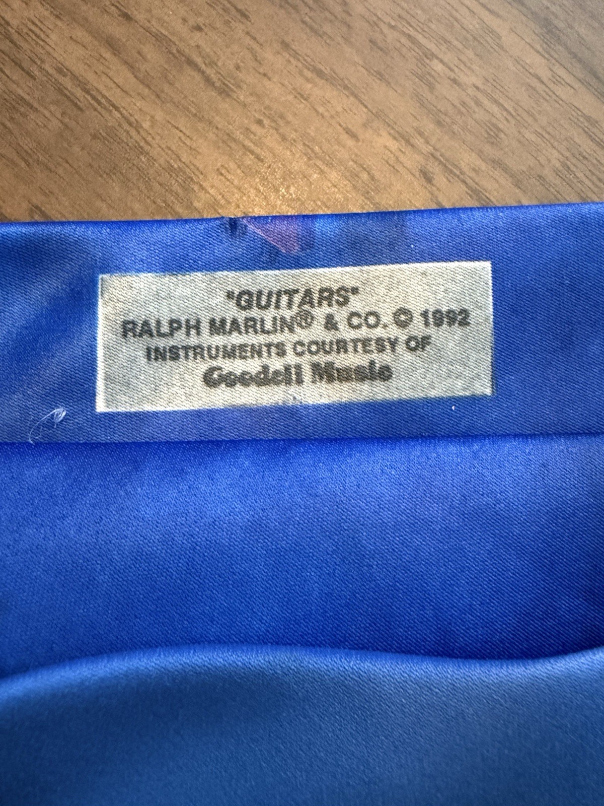 Vintage 1992 Ralph Marlin Electric Guitars Purple Blue Neck Tie Wil D. West USA