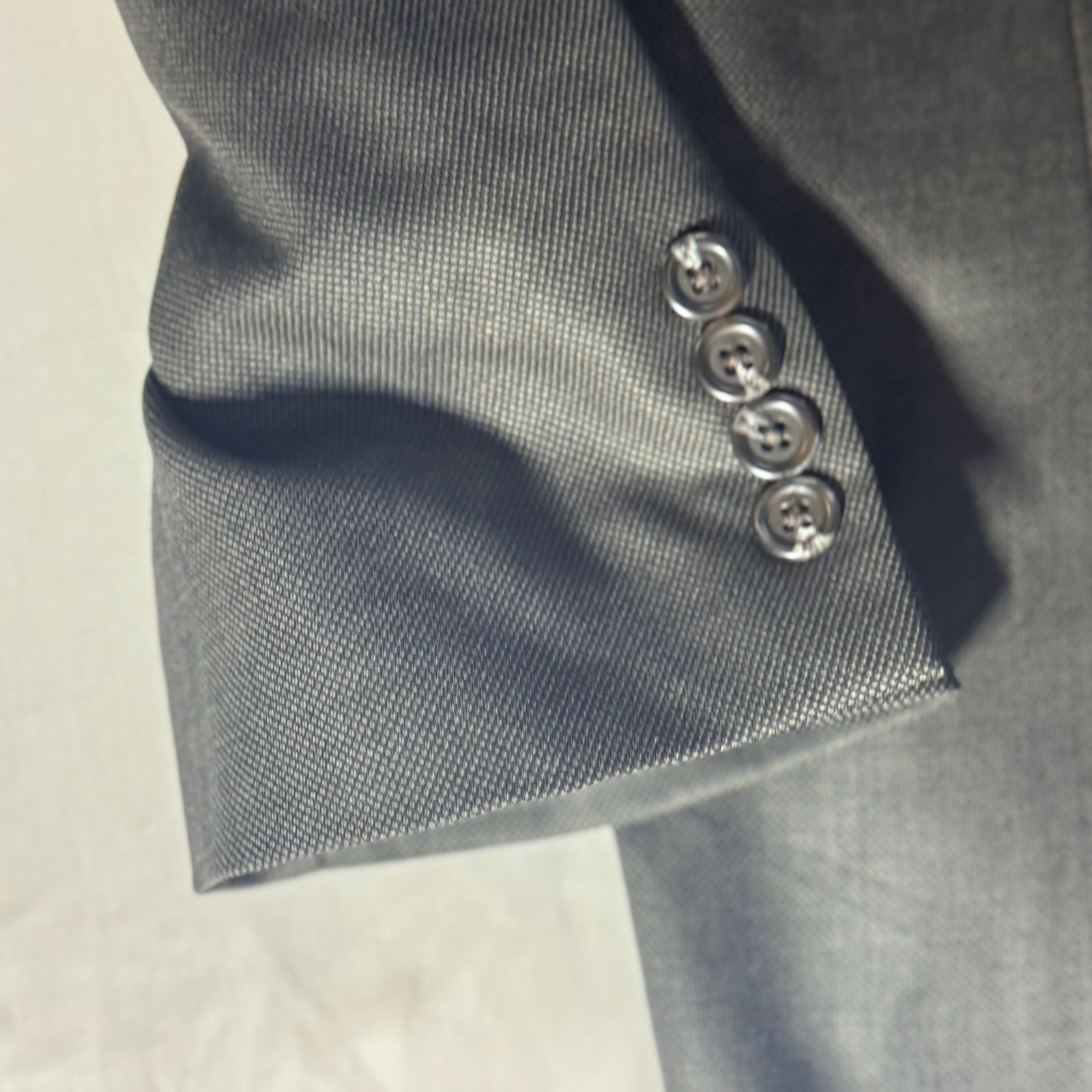 Lauren Ralph Lauren Grey Pure New Wool Two-Button Suit Set