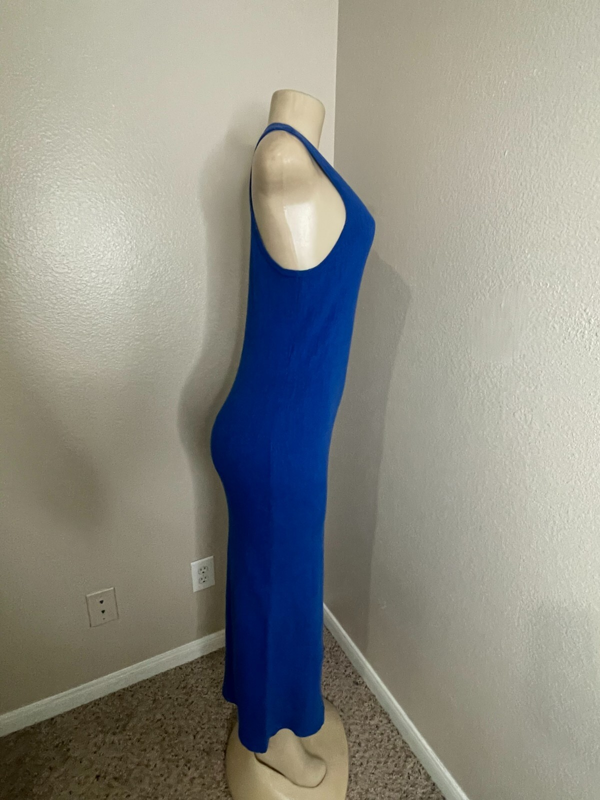 Modern Citizen Women’s Blue Sleeveless Solid Scoop Neck Maxi Dress Size XL
