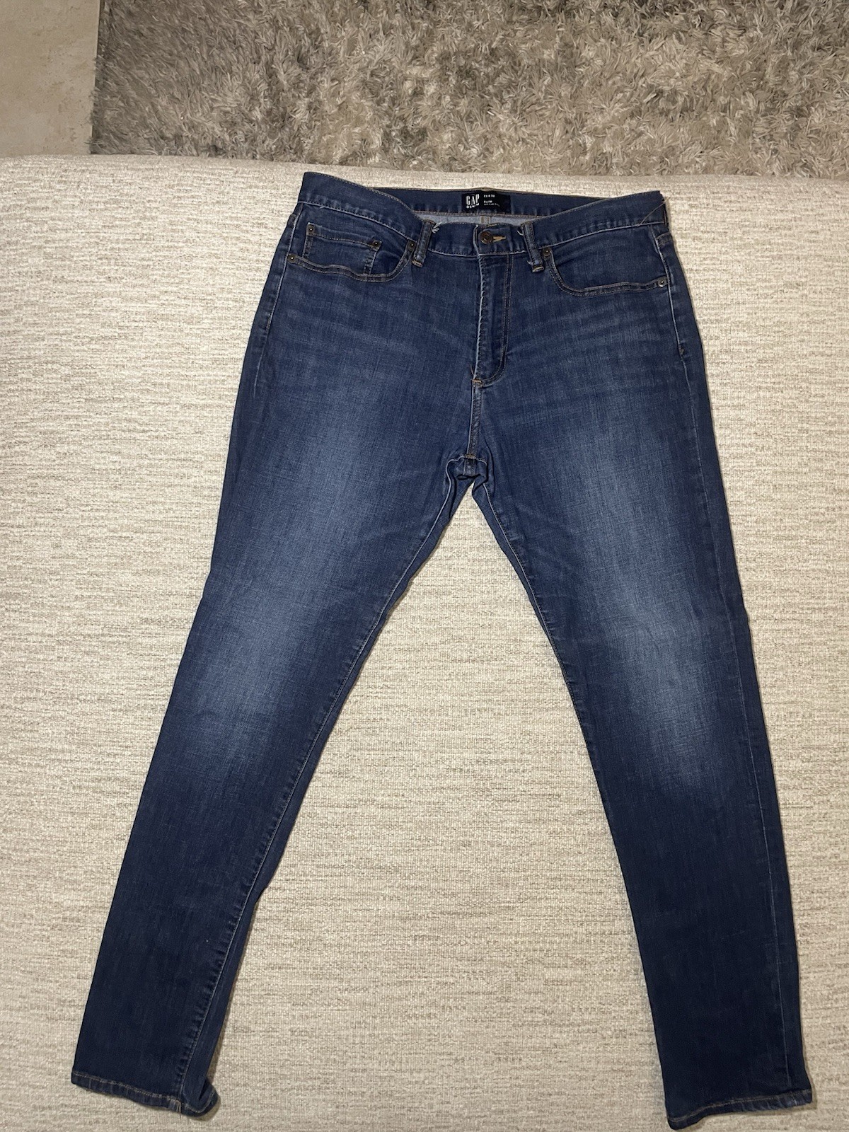 Gap Denim Slim Jeans Mens 33×32 Blue Stretch Fabric Gap For Good Pants 33 x 32