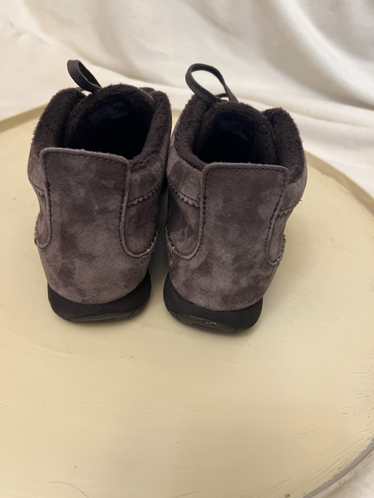 Skechers Bikers-Lineage Chukka Boots Women 7.5 Chocolate Leather Lace-Up Moc Toe