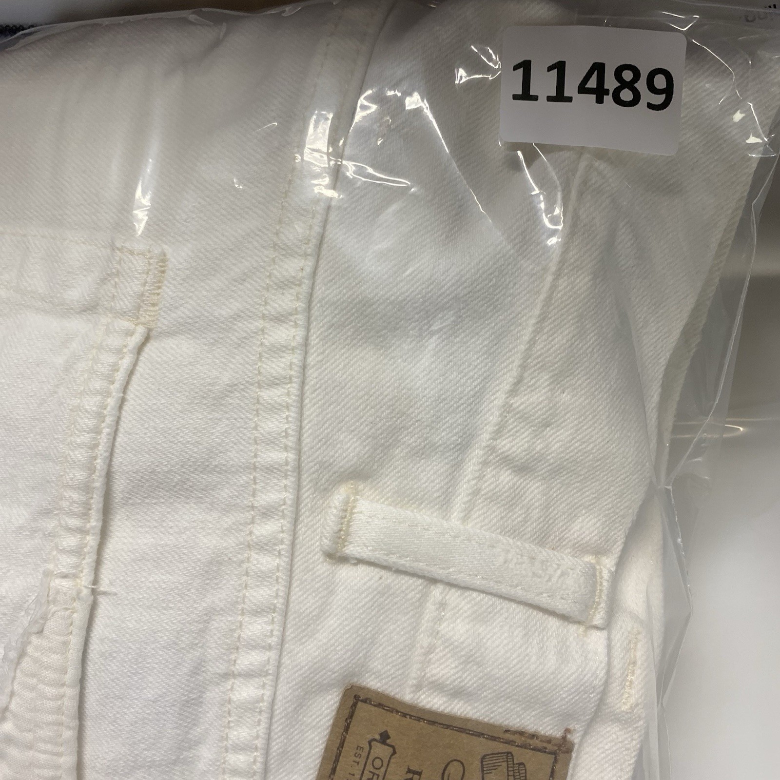 Polo Ralph Lauren Jeans Mens 40×30 Off White Denim The Sullivan Slim Distressed