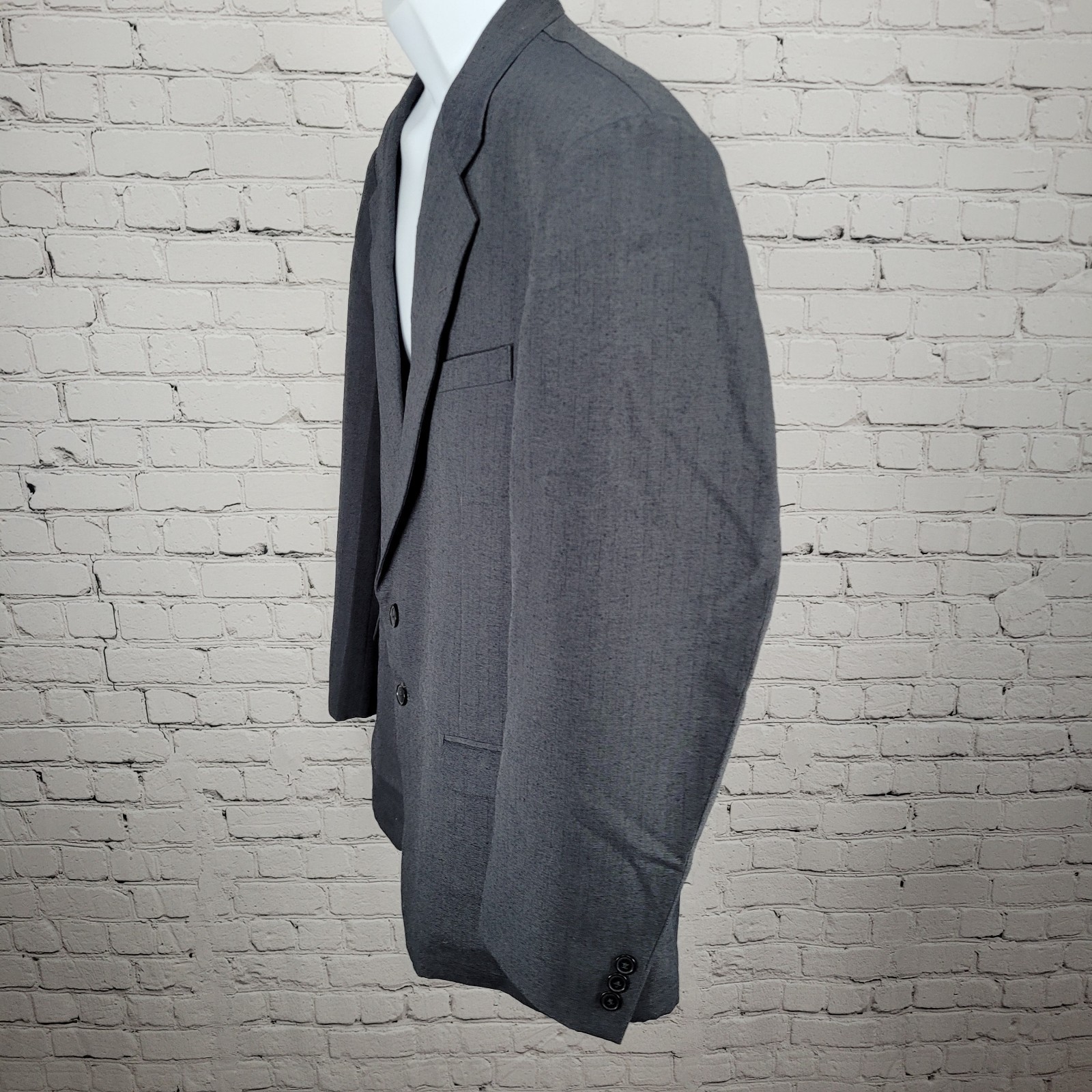 Patwardhan Tailors Grey 2 Button Single Vented Notch Blazer Sport Coat 42