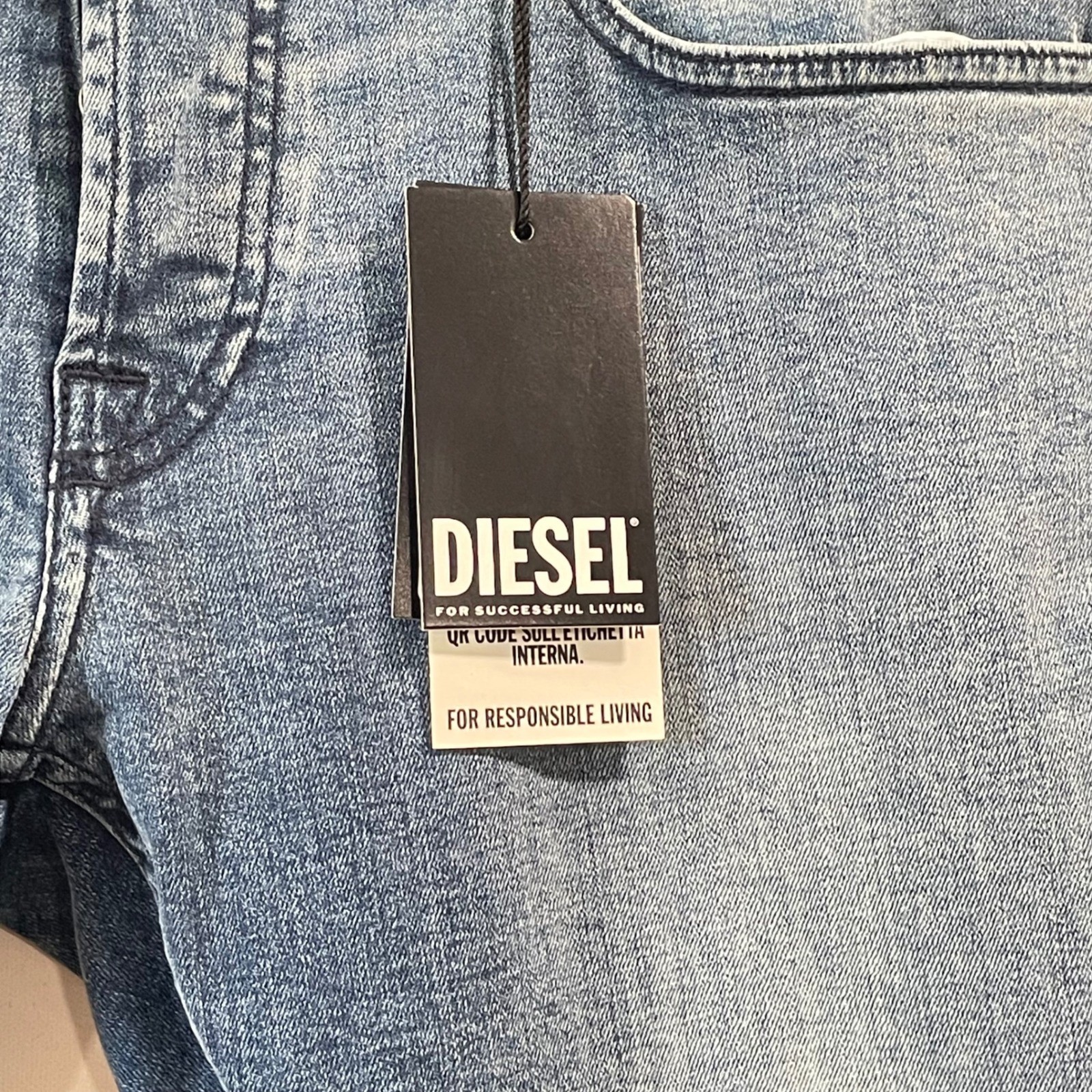 Diesel 2007 Zatiny Slim Bootcut Jeans Mens 34×30 (36×29) Blue NWT RE021