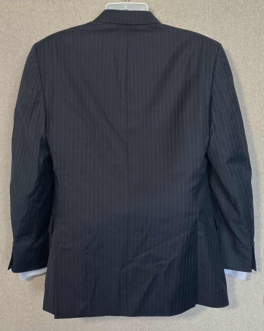 Lauren Ralph Lauren Pinstripe Wool Suit Jacket 40R 3-Button Half Canvas L&T