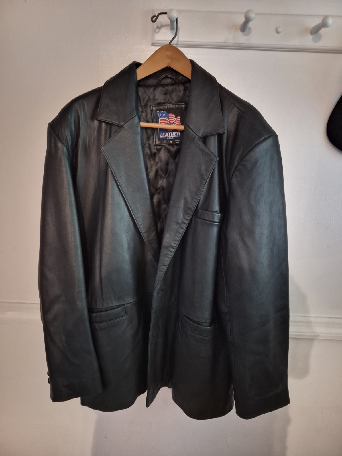 Men’s USA Leather Sport Jacket Blazer