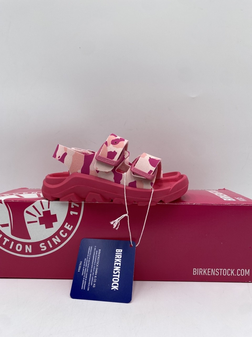 Birkenstock MOGAMI Kids’ NEW Outdoor Sandals Cork Camo Rose Multiple Sizes
