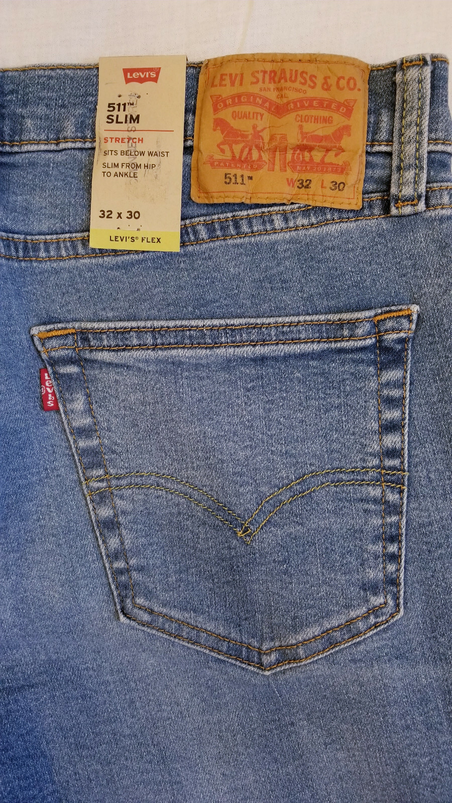 Levi’s Flex 511 Slim Distressed Mens Stretch Jeans 29,30,31,32,34,36,38 #5114461