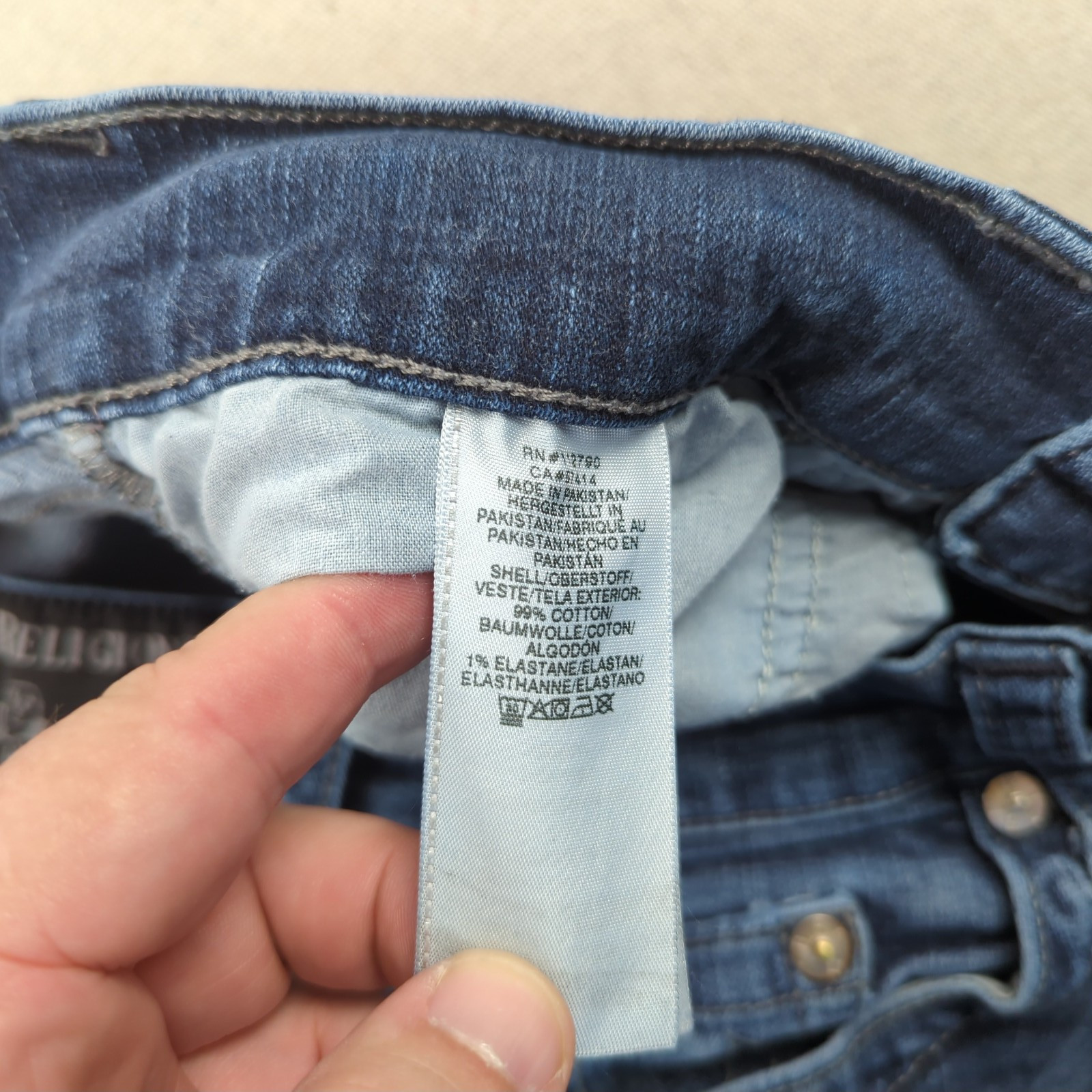 True Religion Jeans Mens 33×31 Blue Rocco Relaxed Skinny Stretch Casual Preppy