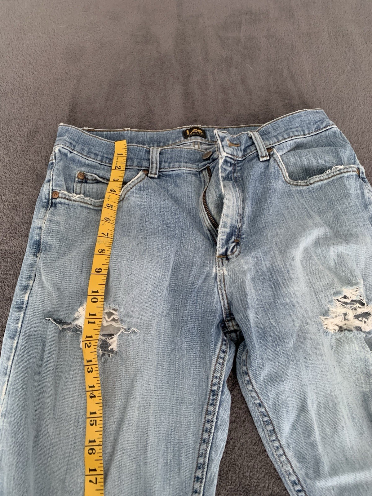 Lee Mens Light Wash Jeans Straight Leg Regular Fit 33 x 32