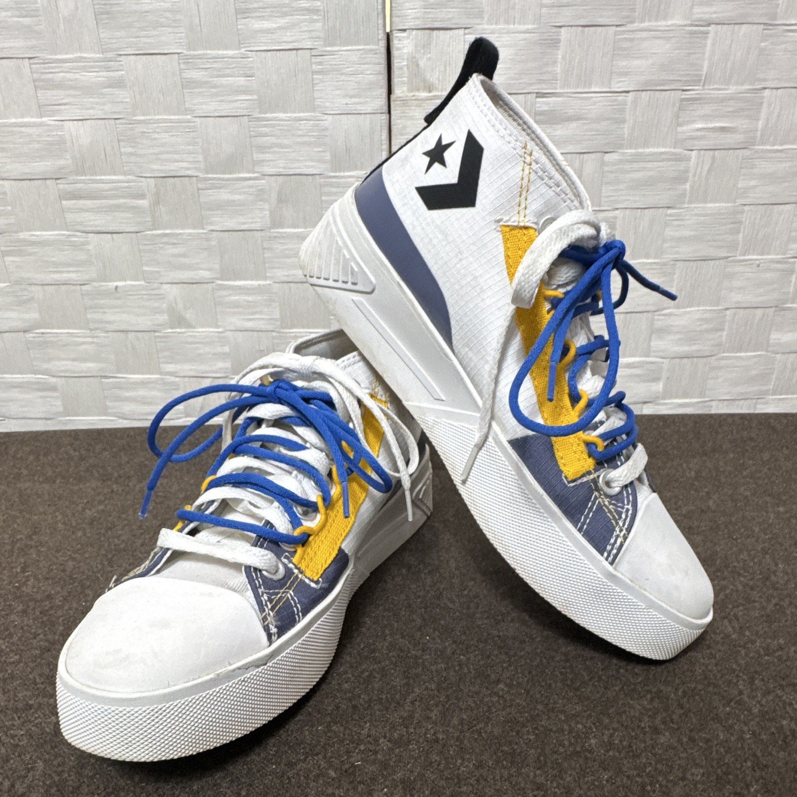 Converse UNT1TL3D Hybrid Function – White Mid Top Ripstop White/Steel/Amarillo