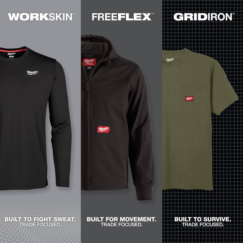 Milwaukee Gen II Men’s Work Skin Extra Large Gray Short-Sleeve T-Shirt