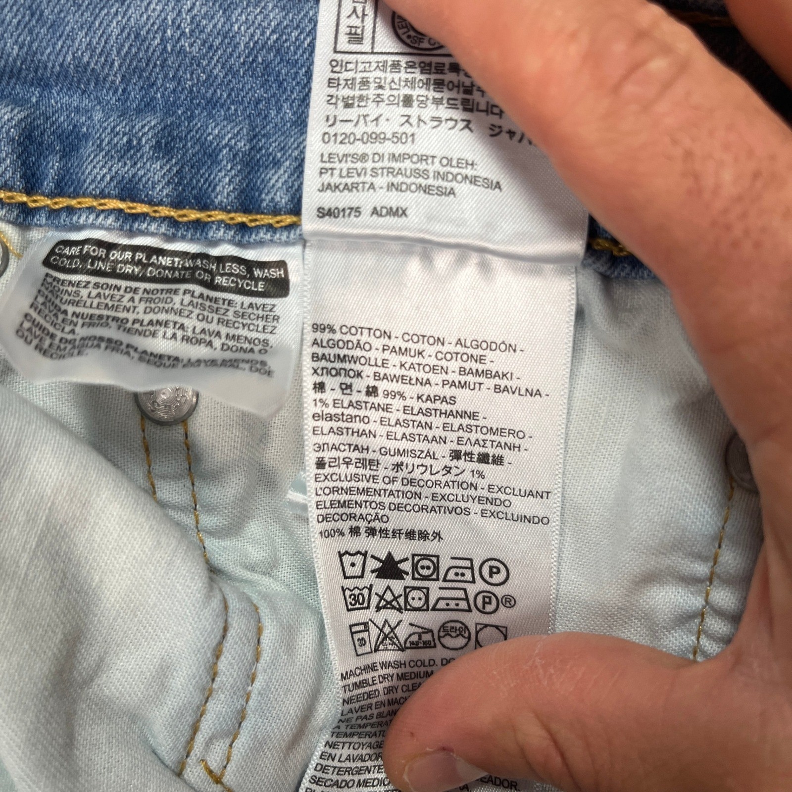 Levi Strauss 505 Jeans Mens W36 L34 Light Wash Straight Fit Denim Pants