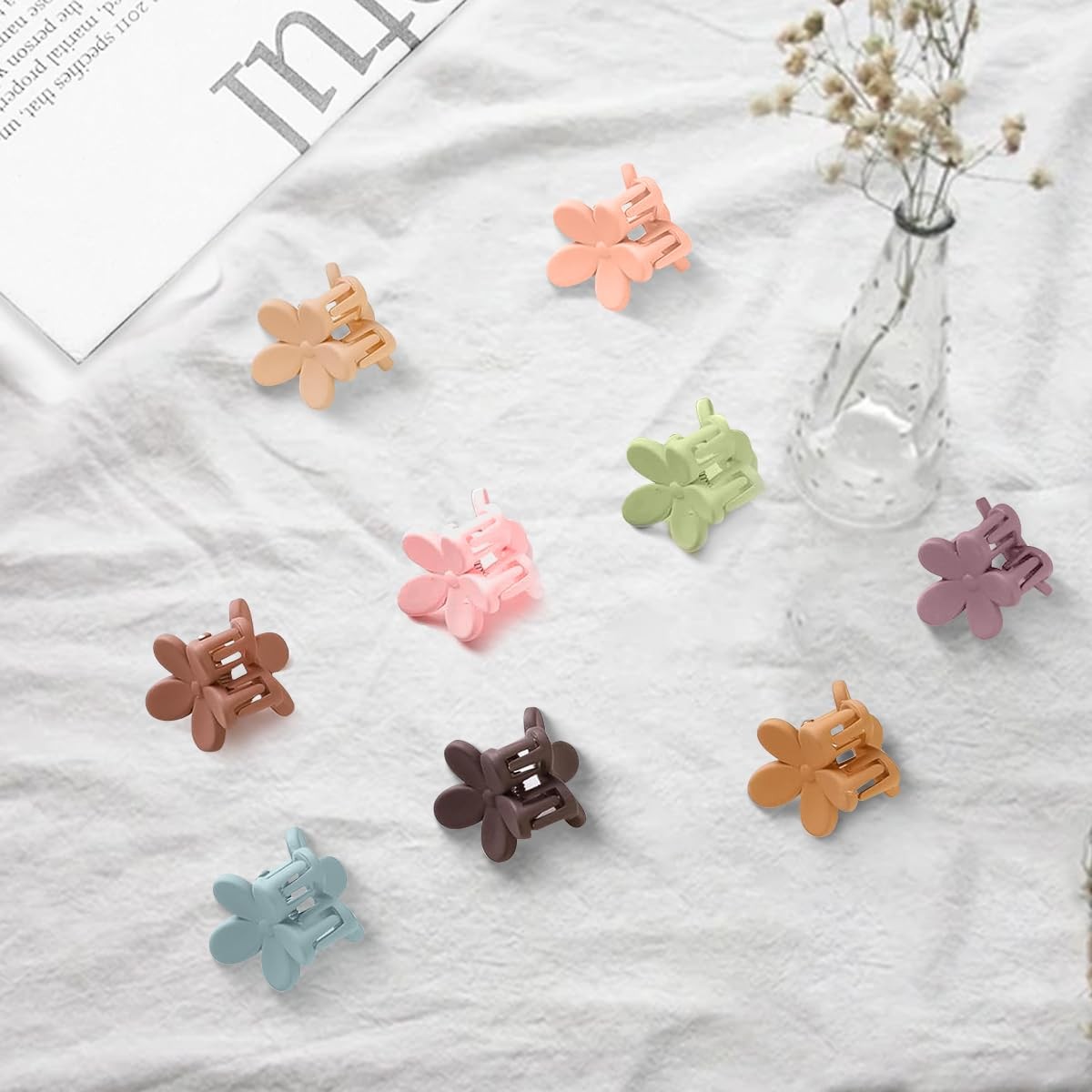 120 Pcs Colorful Mini Hair Claw Clips 1 Count (Pack of 120), Multi-colored
