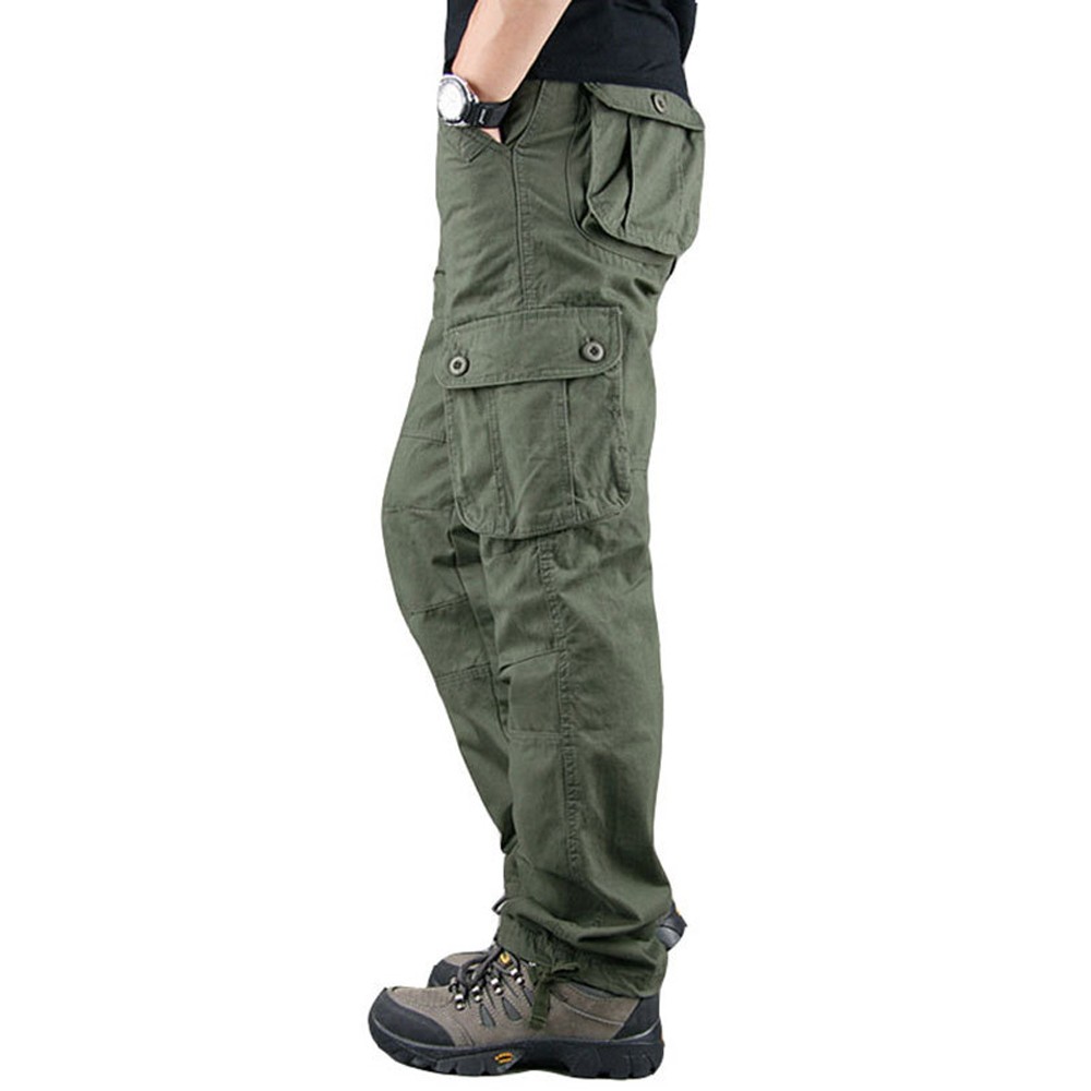6 POCKETS Men’s Stylish Cargo Pants Tactical Trousers Casual Comfort Fit