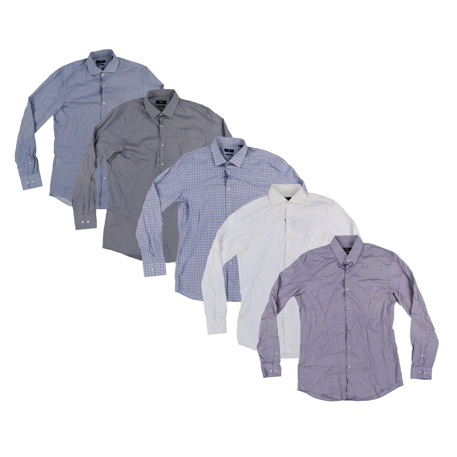 Hugo Boss Men’s Dress Shirt Slim Fit Long Sleeve Buttondown Collared Button Up