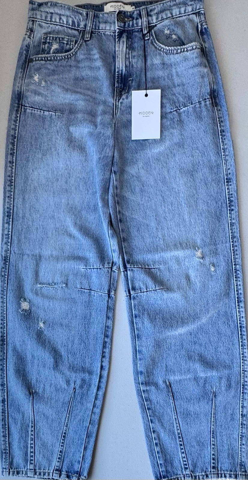 NWT Hidden Los Angeles ALYX Baggy Barrel Jeans High Rise Distressed Womens 25