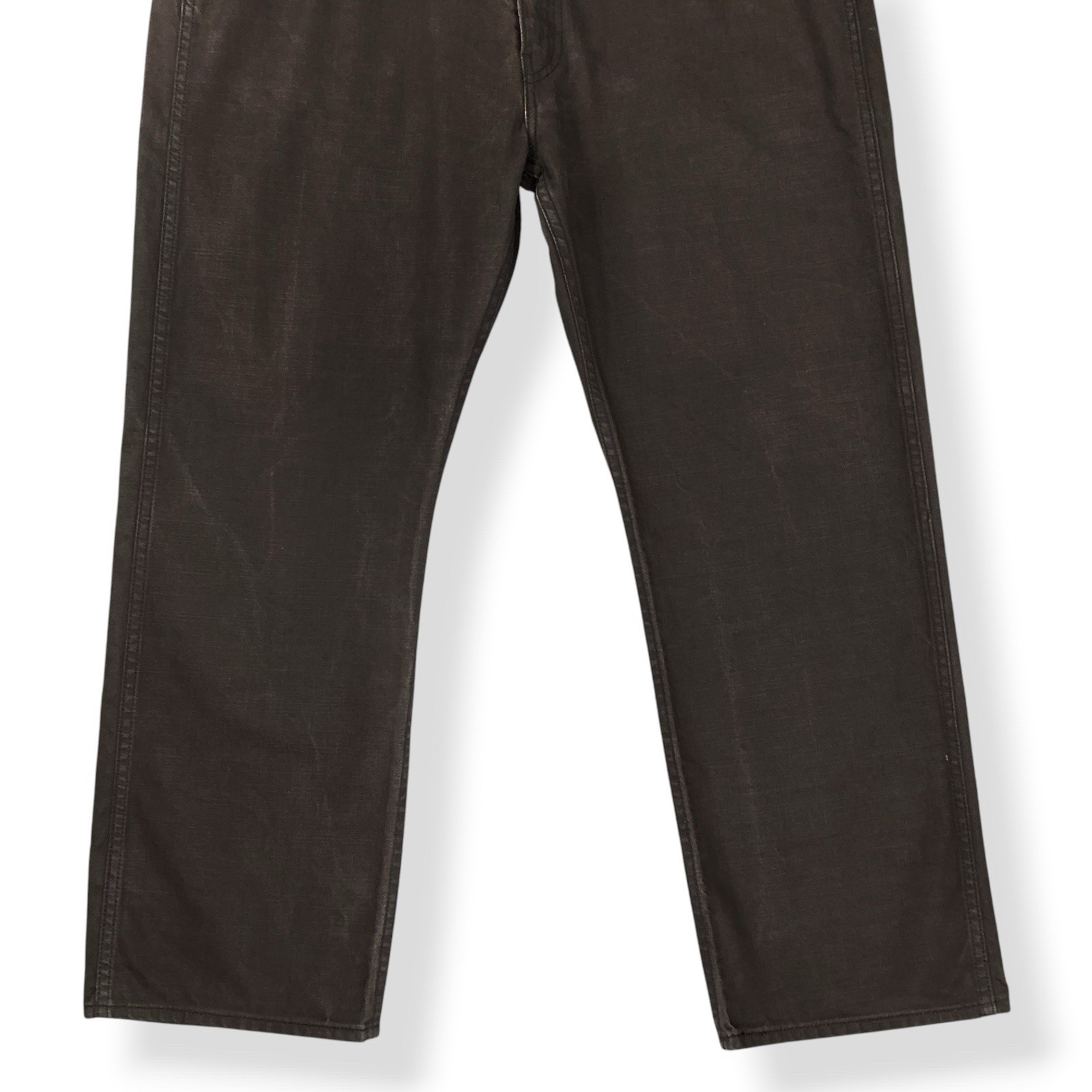 Levis Jeans Men 40×30 (ACTUAL 40×29) Dark Brown 569 Two Horses Coated