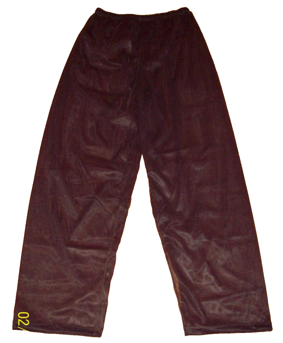 2 Layer SHEER Brown PAJAMA BOTTOM Men/Women 32 Inseam XL 30-50 Waist Stretch **