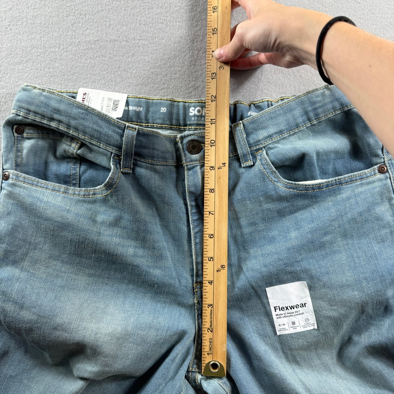 Sonoma Loose Straight Women Size 20 Blue Flexwear Denim Jeans