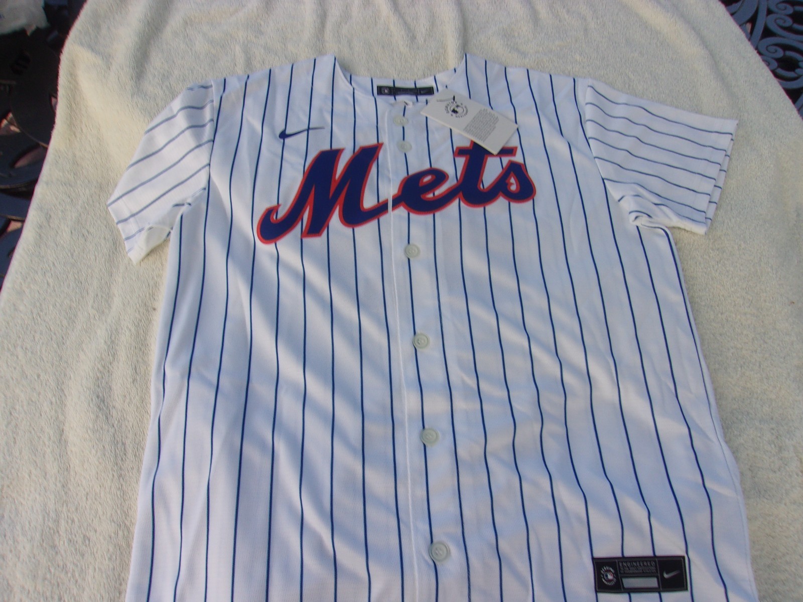 NWT Nike Youth baseball jersey, M, or XL, NY Mets, #20, Alonso, white, stripes