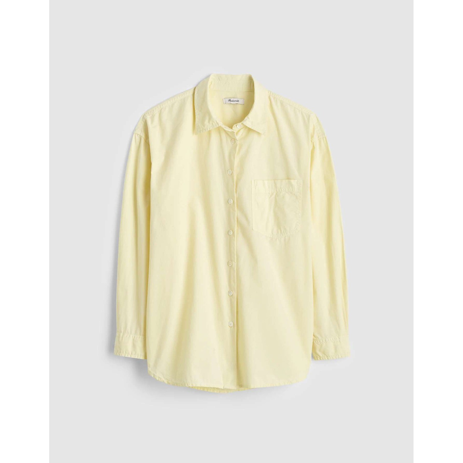 NWT Madewell The Easy Shirt in Poplin Sheer Pineapple Yellow XXS