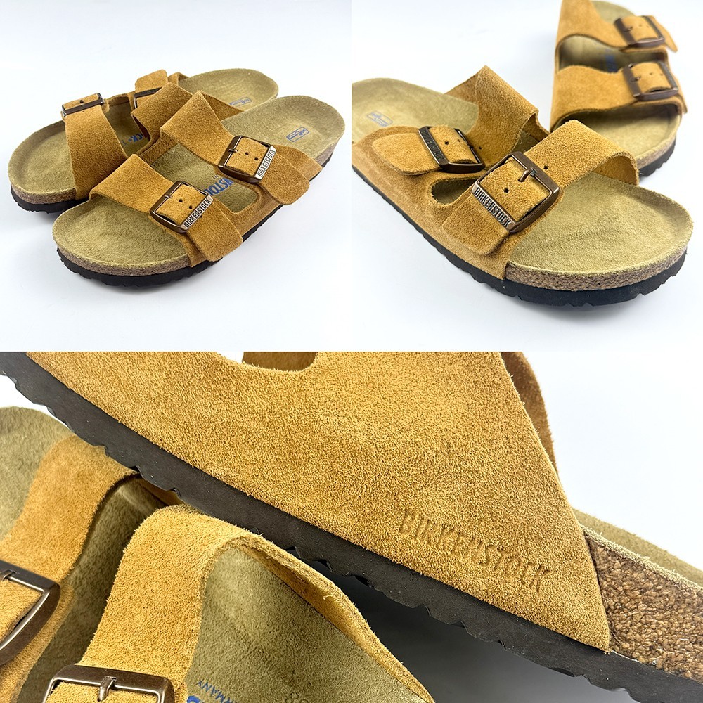 Birkenstock Arizona Soft Footbed Unisex Mink Suede Leather Casual Sandals