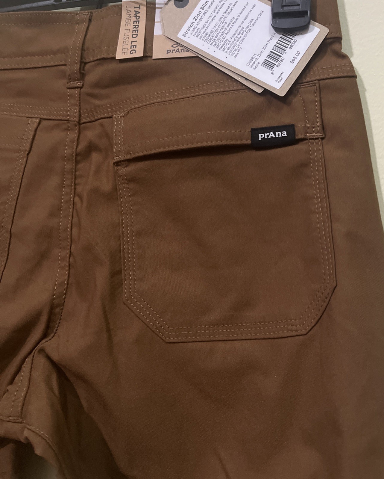 Prana Men’s 40×30 Stretch Zion Slim Pant II Tapered Leg Hybrid Stretch Pull*