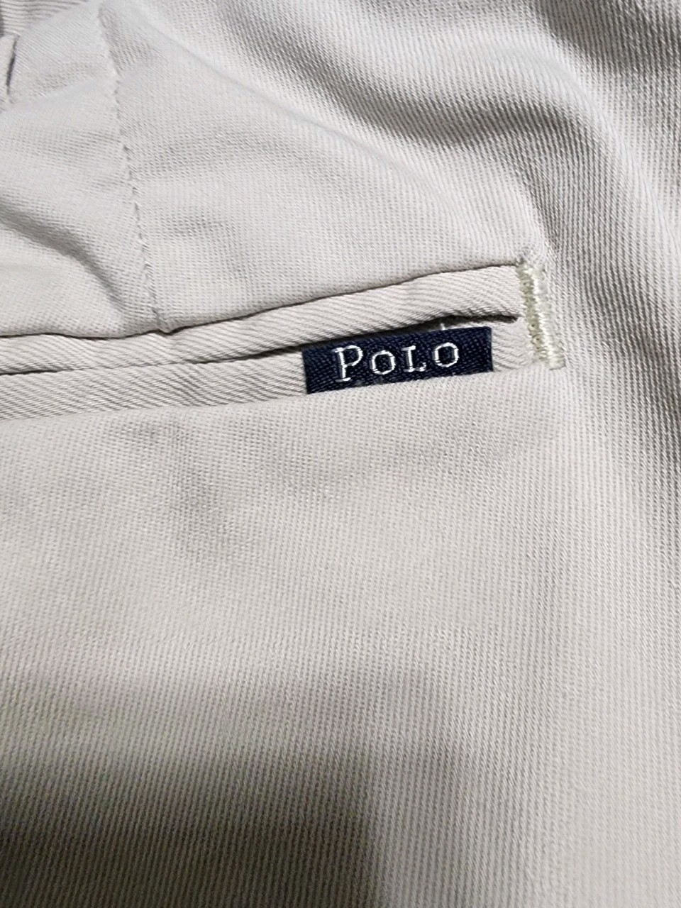 Polo Ralph Lauren Stretch Classic Fit Chino Pants Mens 40×30 Beige Flat Front