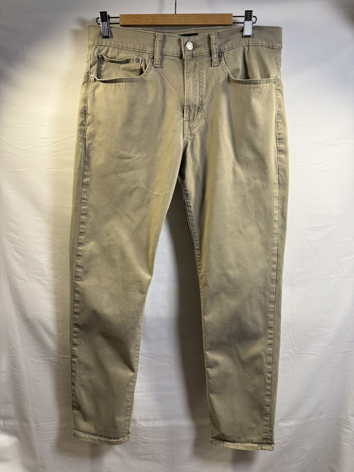 Lucky Brand Jeans Men 121 Slim Color Beige 98% Cotton 2% Elastane Sz 33×32 EUC