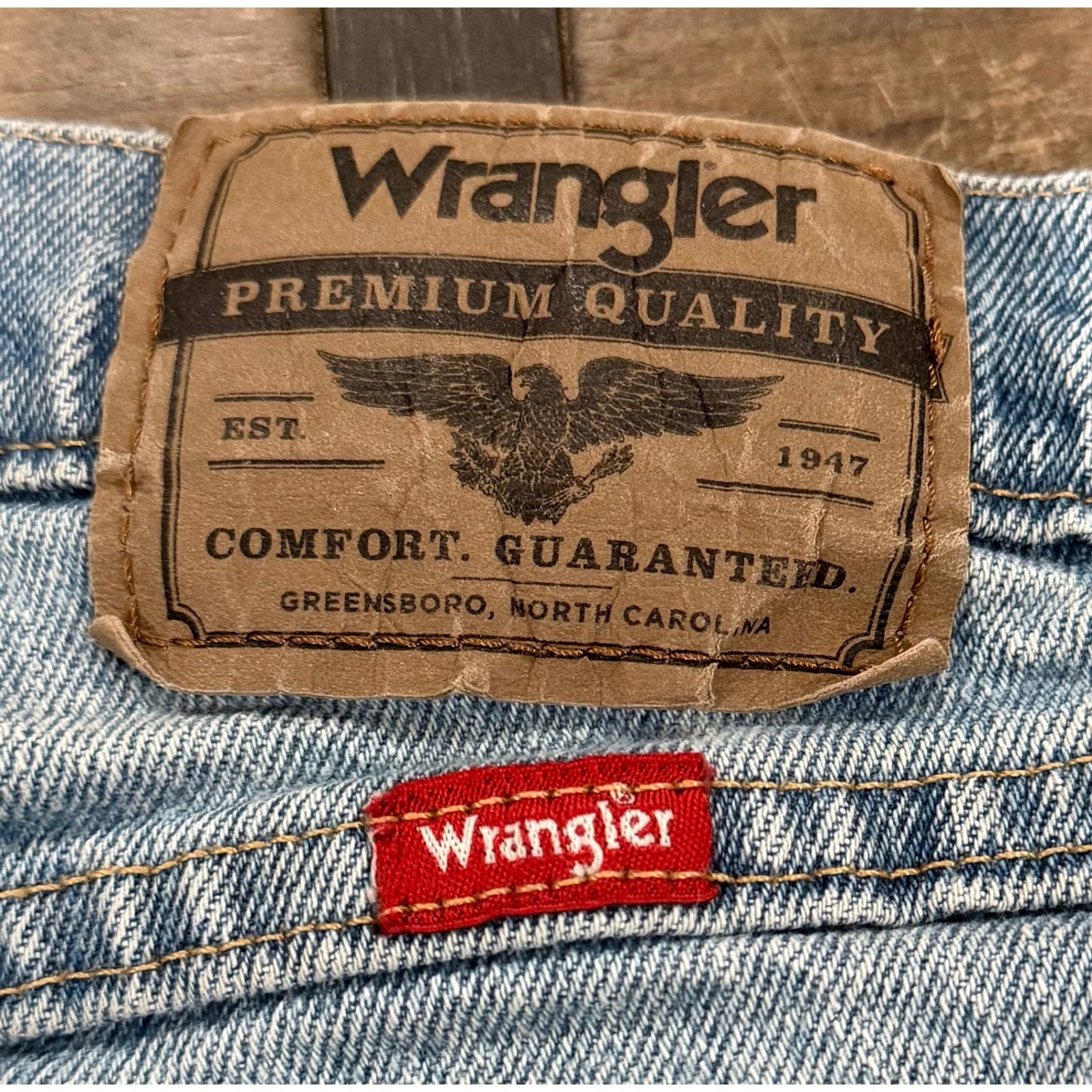 Wrangler Mens Premium Quality Light Wash Straight Leg Jeans 29×30 1097FXVBT