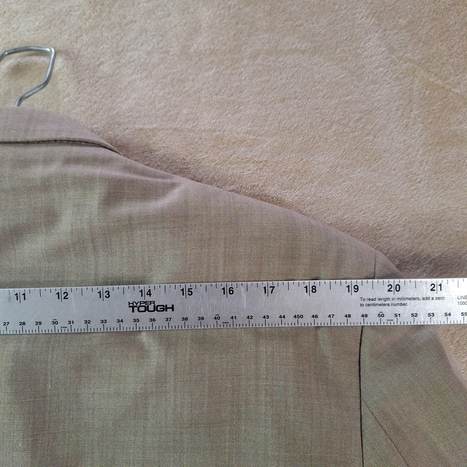Lineage Suit Mens 44L 38L Tan Wool Blend Blazer Pants Two Piece Classic Fit