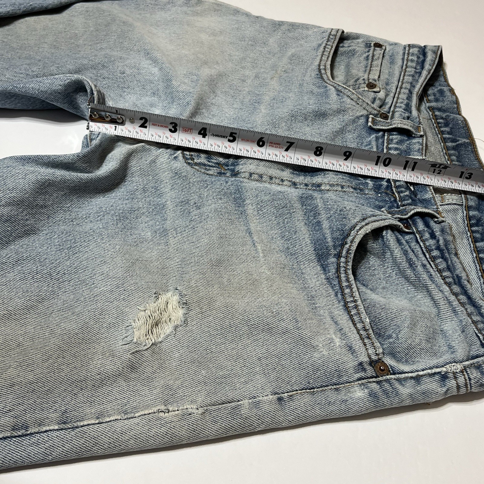 VTG Levis 505 Jeans Men’s Tag 34×30 (32×29) Distressed Stained Red Tab 80’s