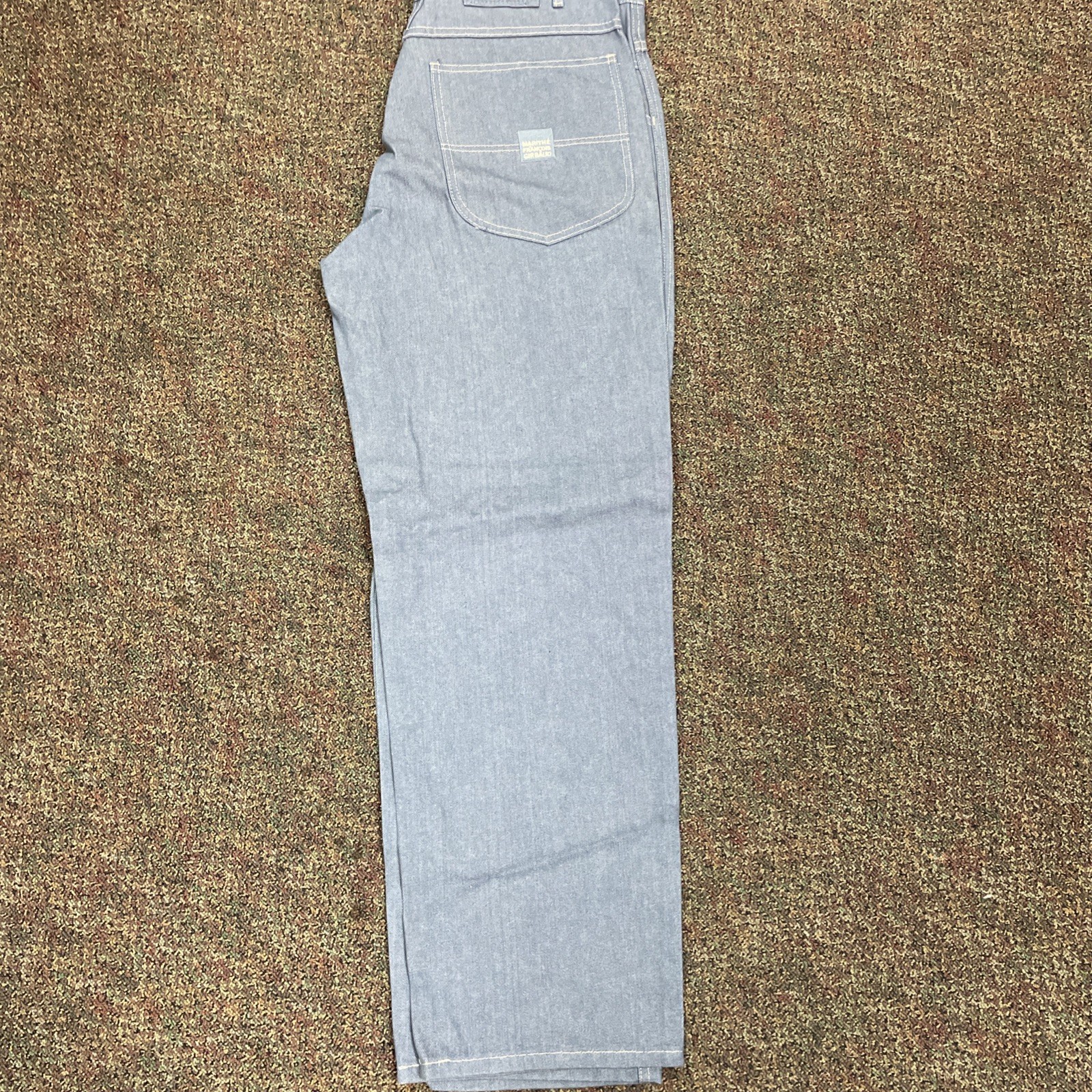 Marithe Francois Girbaud Men 36×31 Baggy Wide Leg Jeans Sky Blue 90s Y2K NWOT