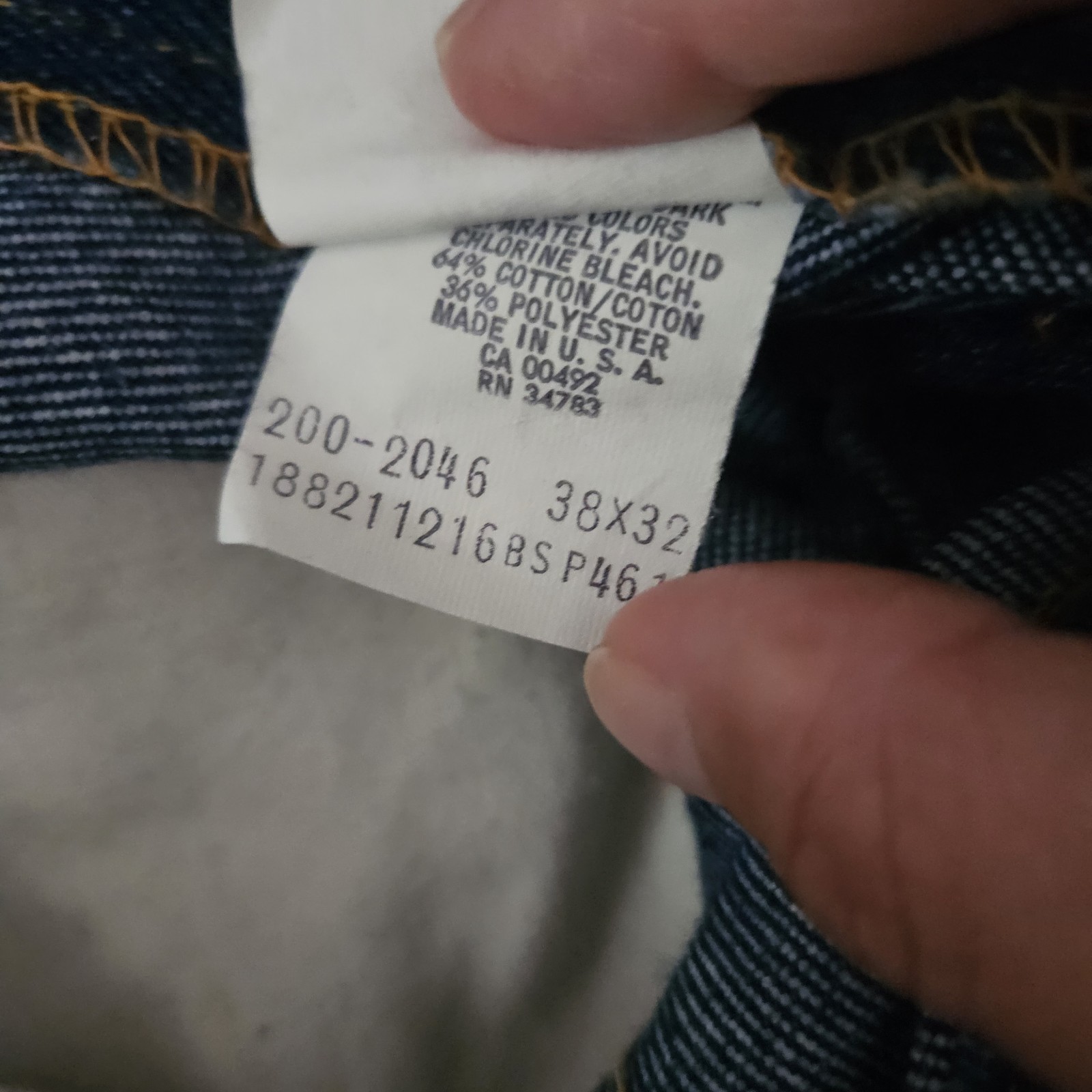VTG 80s Lee Riders 200-2046 Dark Wash Jeans 38×32 Made in USA Straight Leg