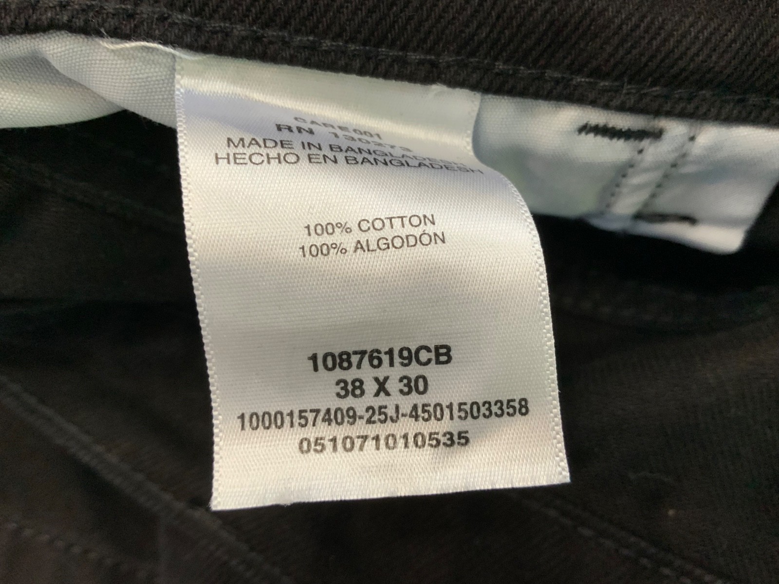 New Rustler by Wrangler Men’s Regular Fit black Straight-Leg Jeans 38×30 nwt